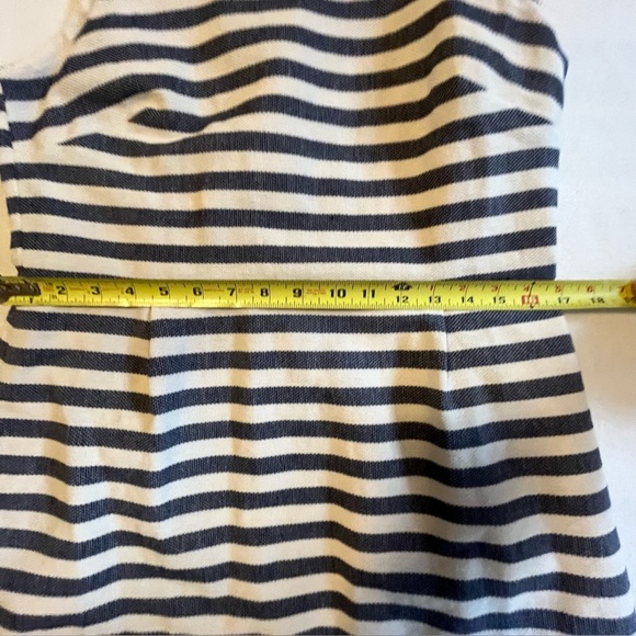J. Crew striped pleated shift dress Blue and ecru size 12 - Picture 13 of 14